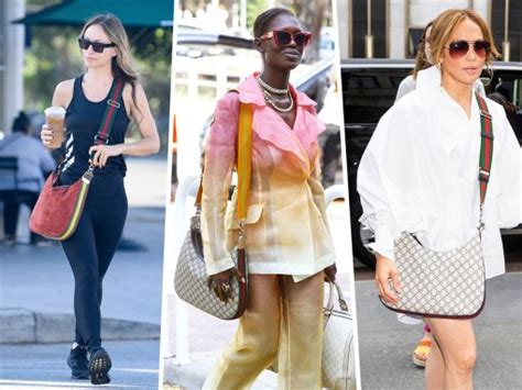 celebrities with gucci bag|celebrities wearing Gucci slides.